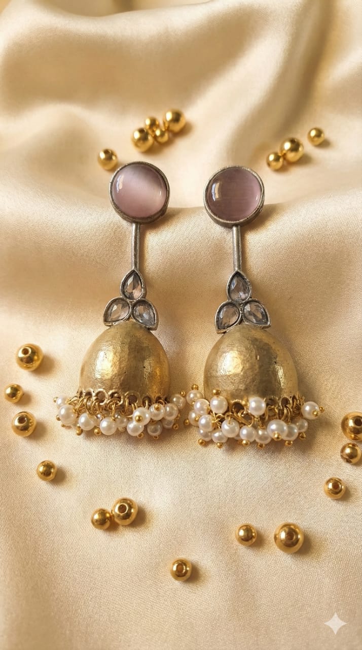 Jhalar Earing in Dual Tone
