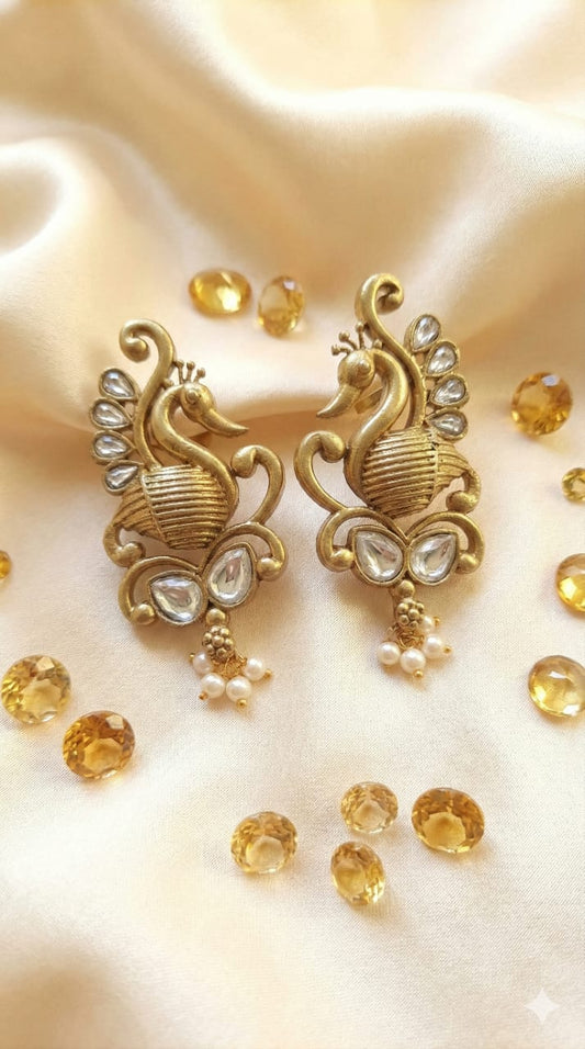 Mor Kundan Bahar Studd Earing